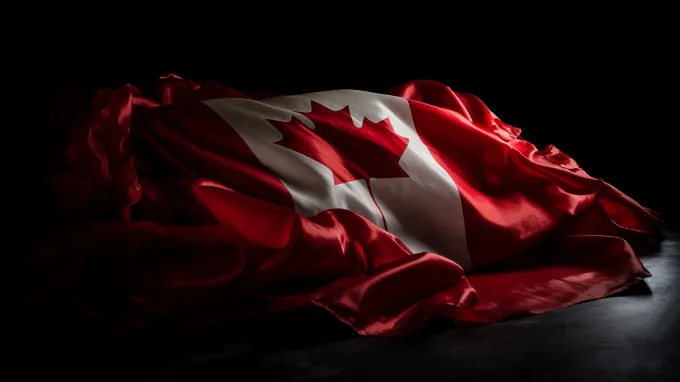 A red Canadian-themed visual for a Canada gambling case study