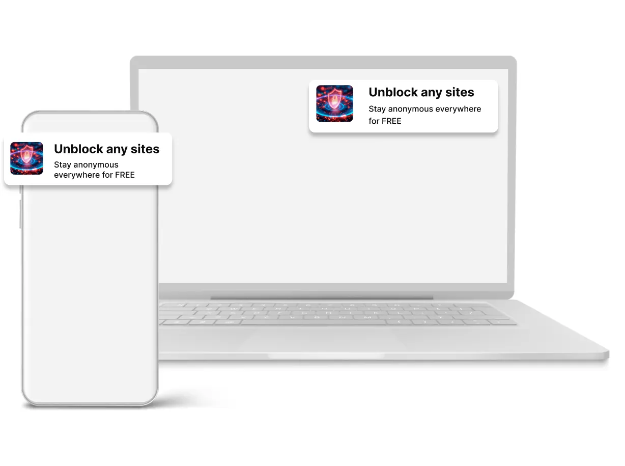 In-page push notification ads shown on a phone and a laptop