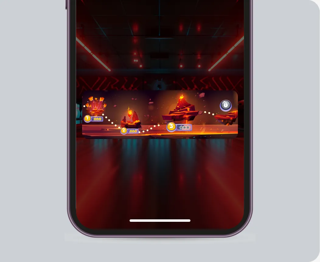 Embedded banner ad inside a Telegram Mini App game
